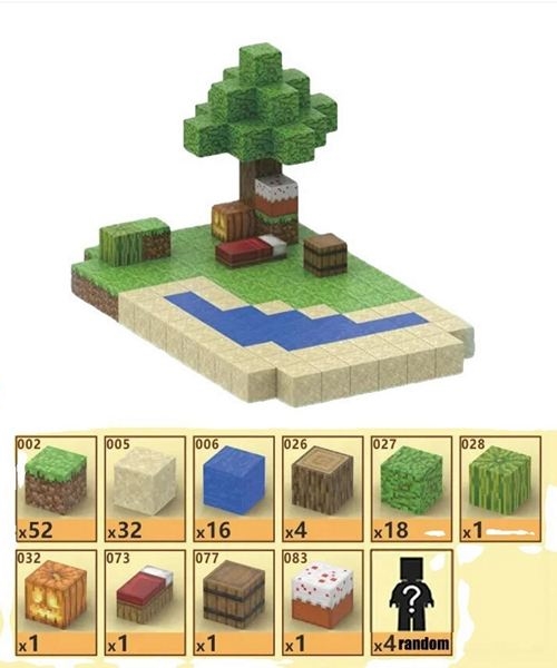 Minecraft kocke my world magnetne kockice 132 komada 444