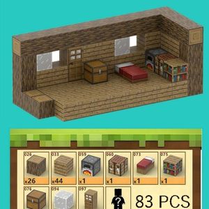 Minecraft Magnetne Kocke set od 83 dela sa 3 figurice