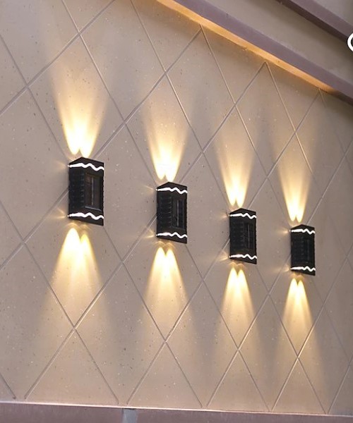 Solarne lampe za zid dvostrane pakovanje od 4 komada
